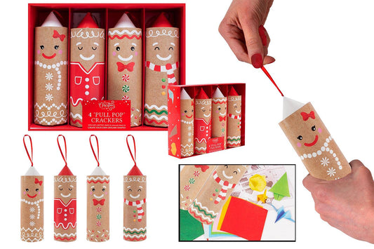 Pull Pop Gingerbread Christmas Crackers