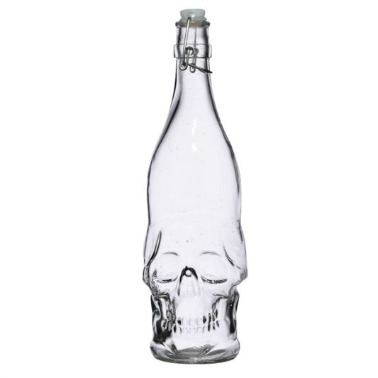 Skull & Roses Glass Bottle