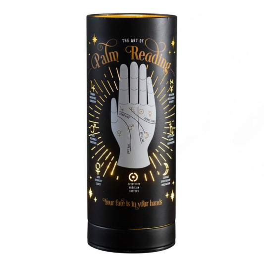 palm reading electric aroma lamp showing detailed palmistry design and shape