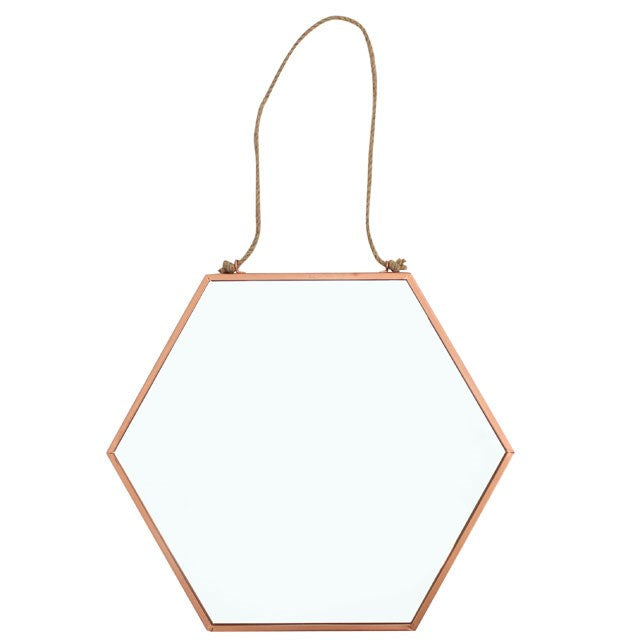 Geometric Metal Frame Glass Mirror