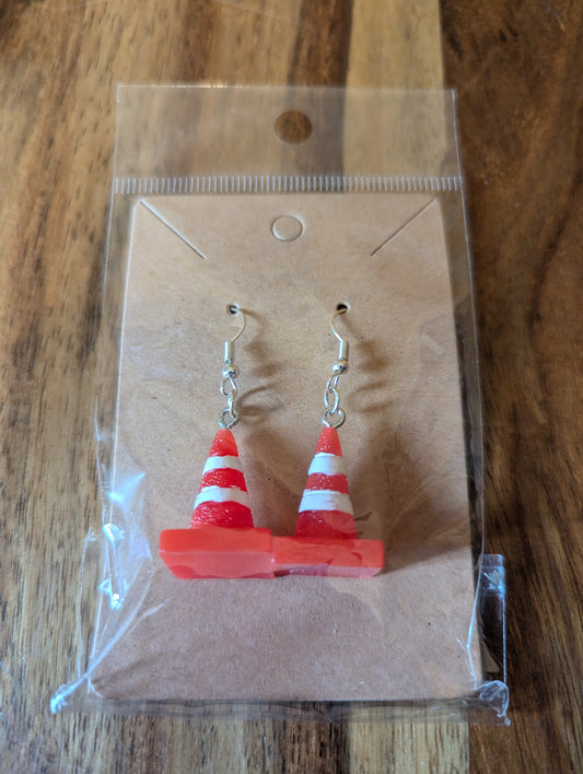 Traffic Cone Earrings
