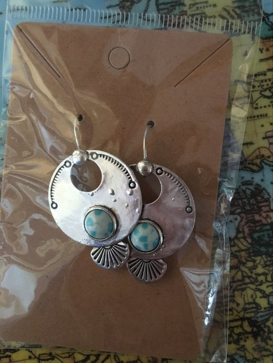 Inca Style Round Earrings
