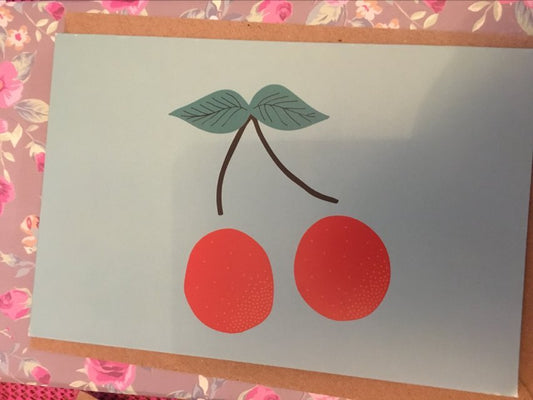 Cherry Duo Blank Card