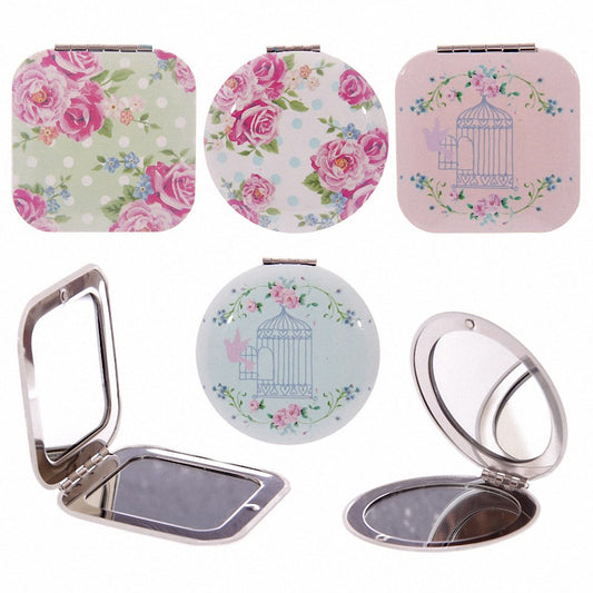 Floral Compact Mirror