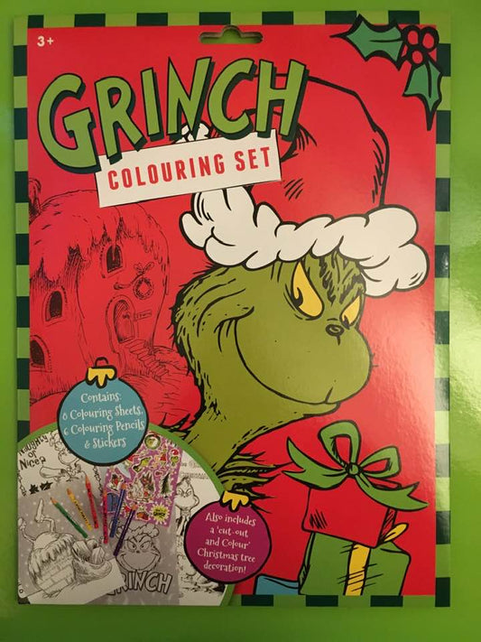 Christmas Grinch Colouring Set