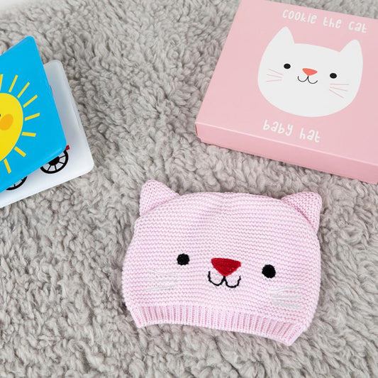 Pink Cat 100% Cotton Baby Hat