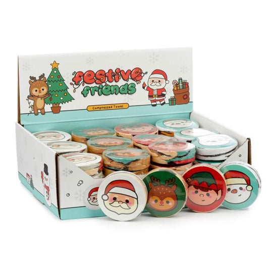 Festive Friends Compressed Travel Towel