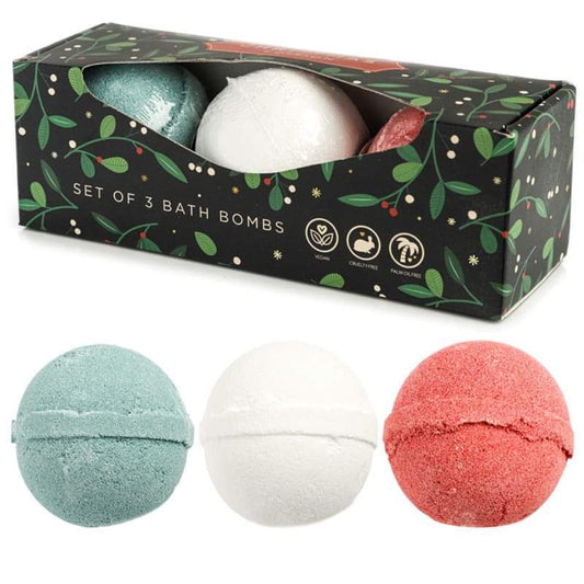 Christmas Festive Mistletoe Bath Bomb Set 3