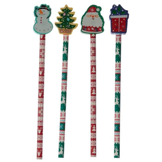 Christmas Pencil & Eraser Topper