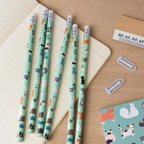 Cat HB Pencils (Set 6)