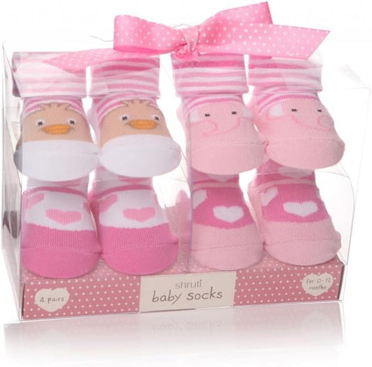Baby Girl Socks Gift Box Pink
