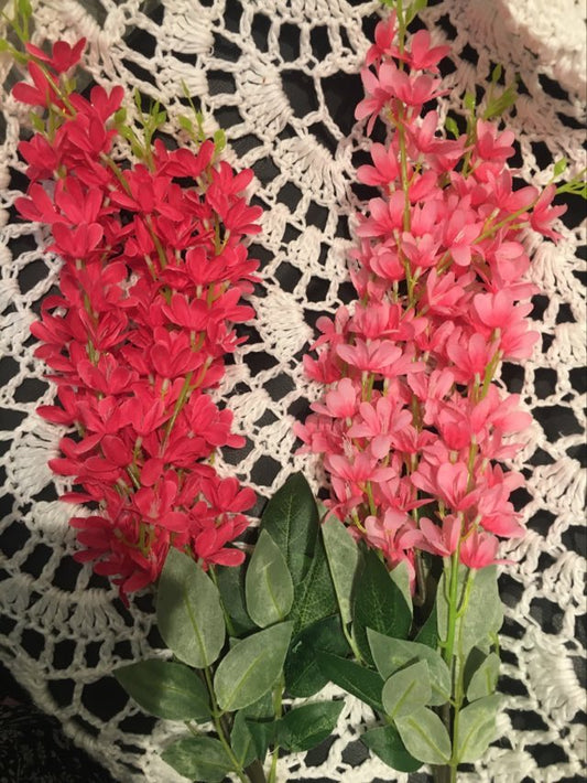 Pink  Polysilk Flower Spray 62cm Approx