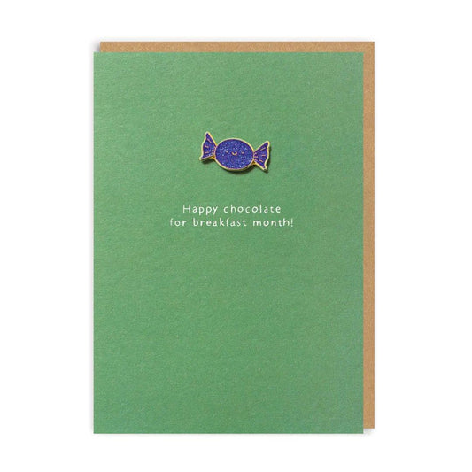 Happy Chocolate for Breakfast Month Christmas Card