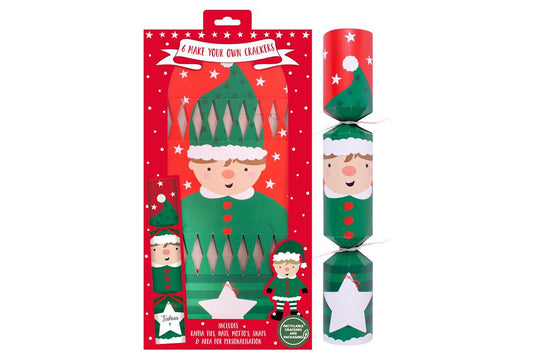 6 Make Your Own Christmas Crackers-Elf (Green Star)