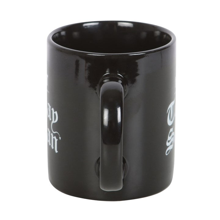 not today satan ceramic mug handle view gothic style novelty drinkware