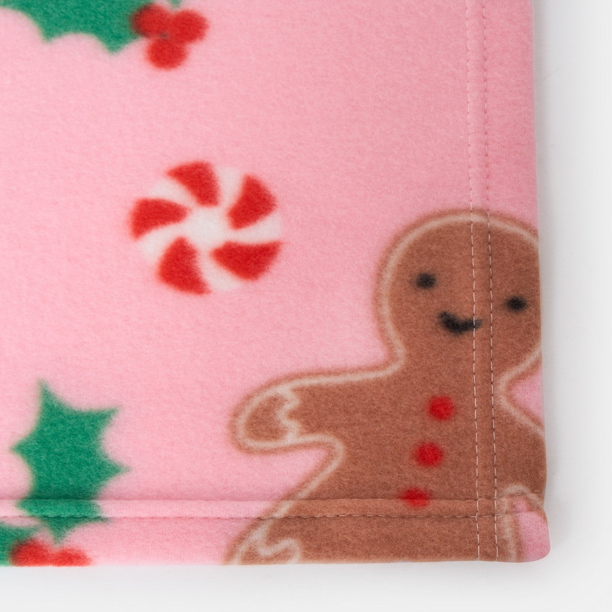 Pink Gingerbread Fleece Throw