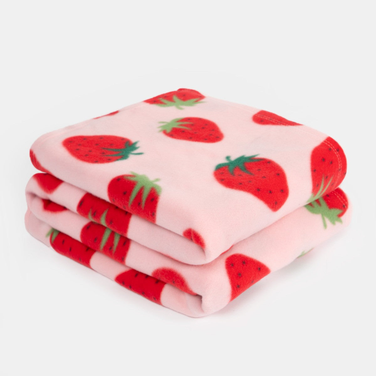 Strawberry Fleece Throw