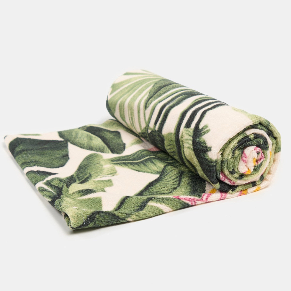 Tropical Floral Fleece Throw
