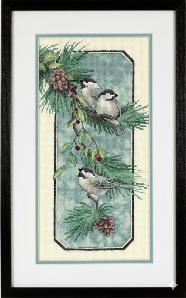 Dimensions Cross Stitch Chickadees On A Branch