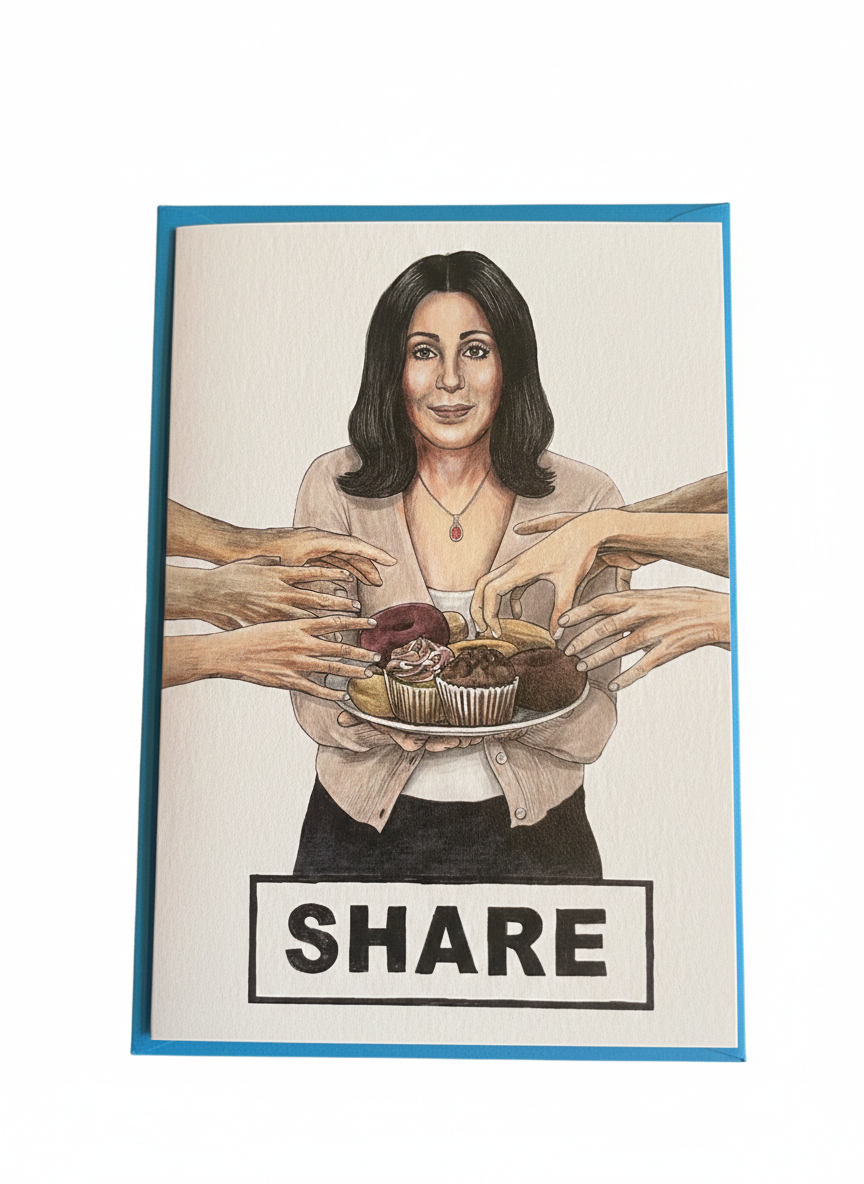 Share With Cher Card Blank Inside