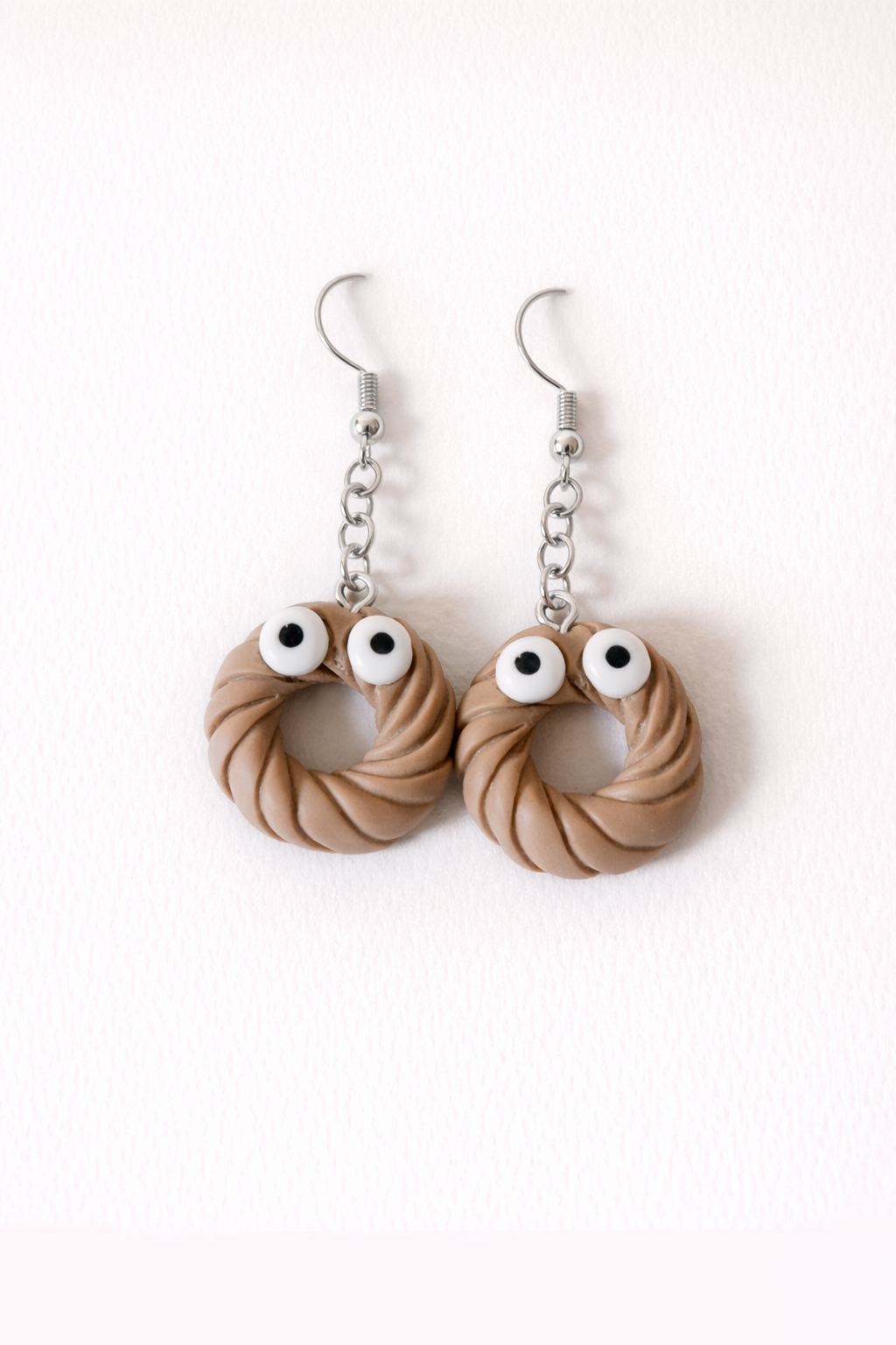 cronut drop earrings pastry inspired design quirky novelty jewellery lightweight comfortable everyday wear