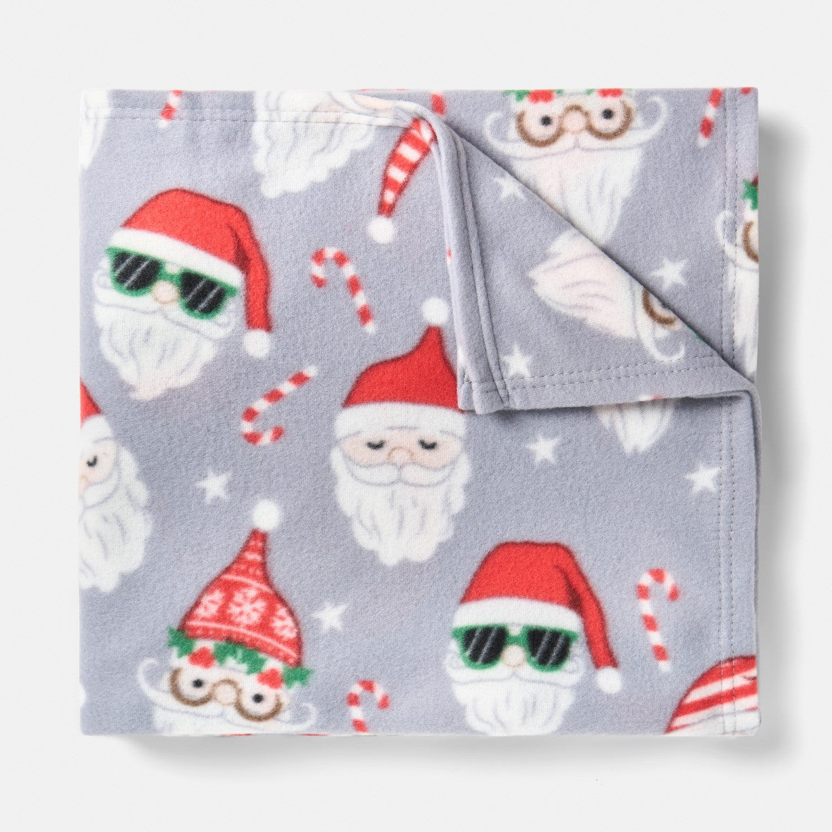 Grey Santa Fleece Throw