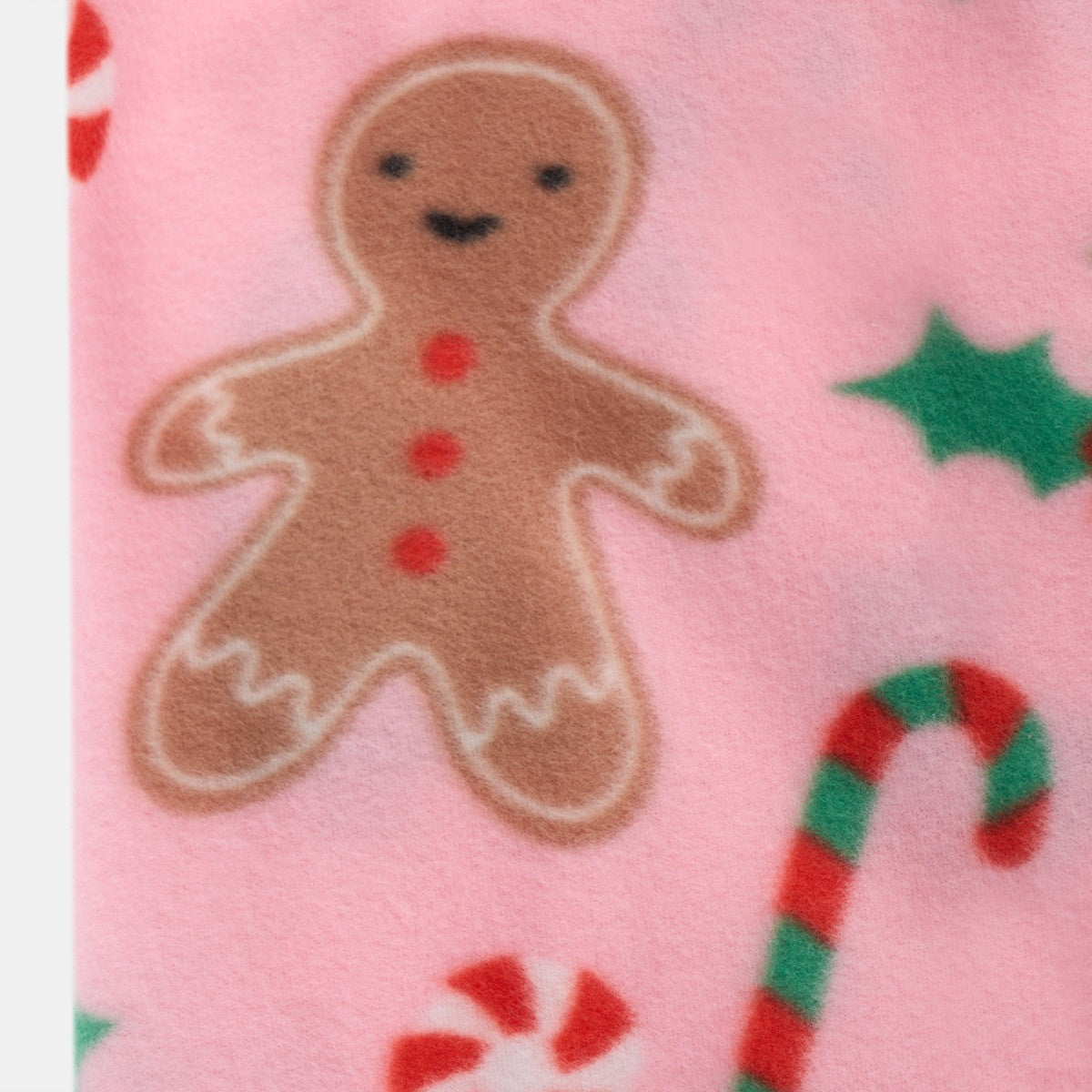 Pink Gingerbread Fleece Throw