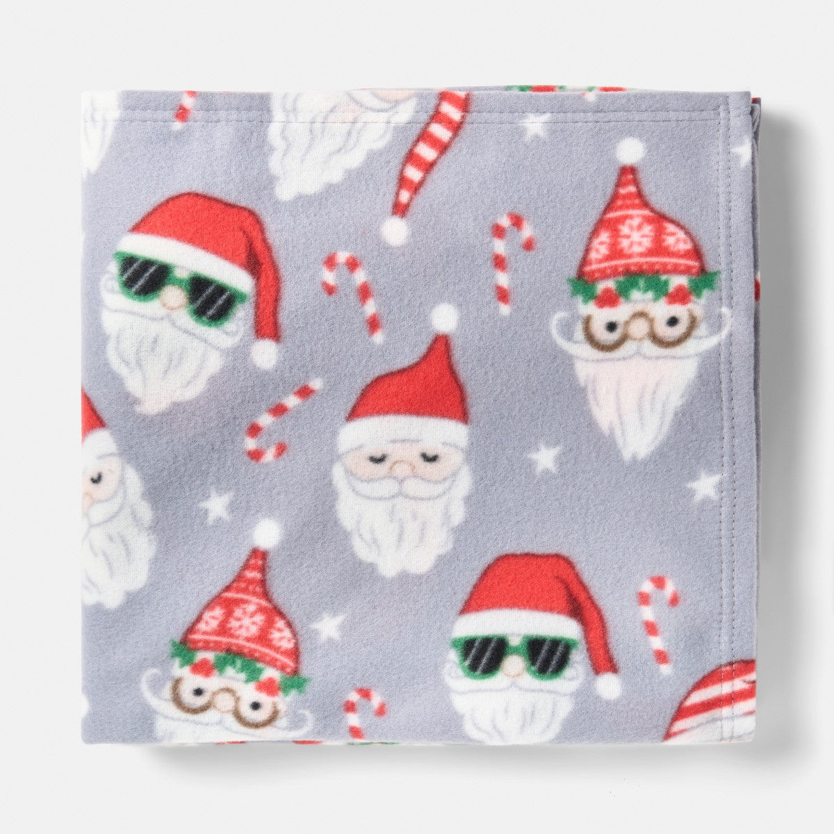 Grey Santa Fleece Throw