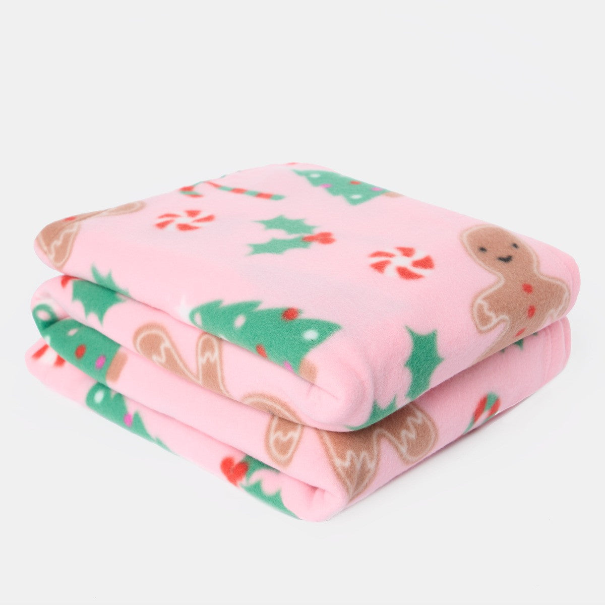 Pink Gingerbread Fleece Throw