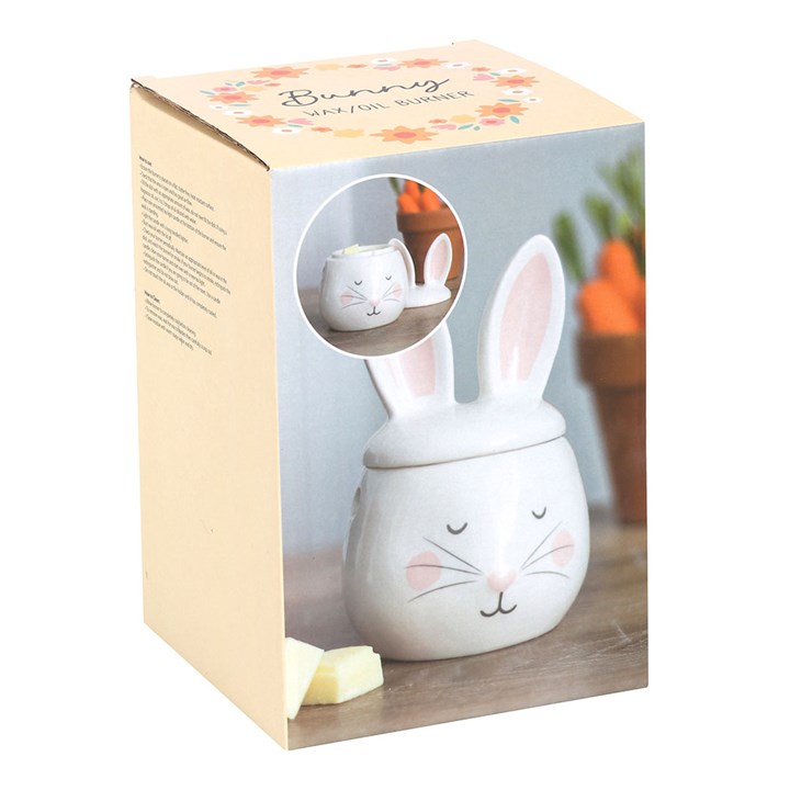 boxed bunny ceramic oil burner presented ready for gifting and home fragrance use