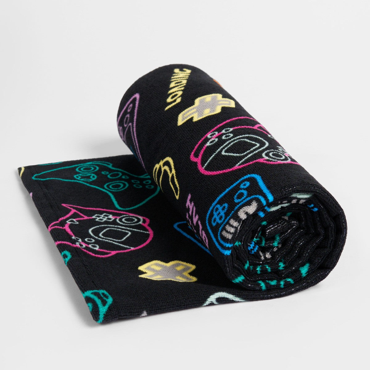 Gamer Beach Towel - Black