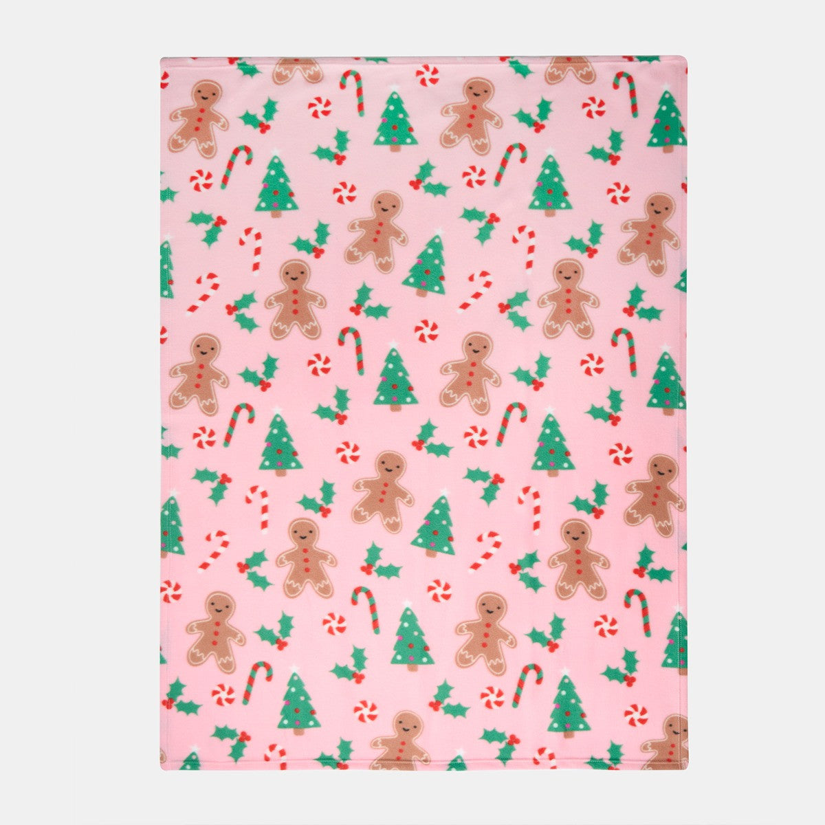 Pink Gingerbread Fleece Throw
