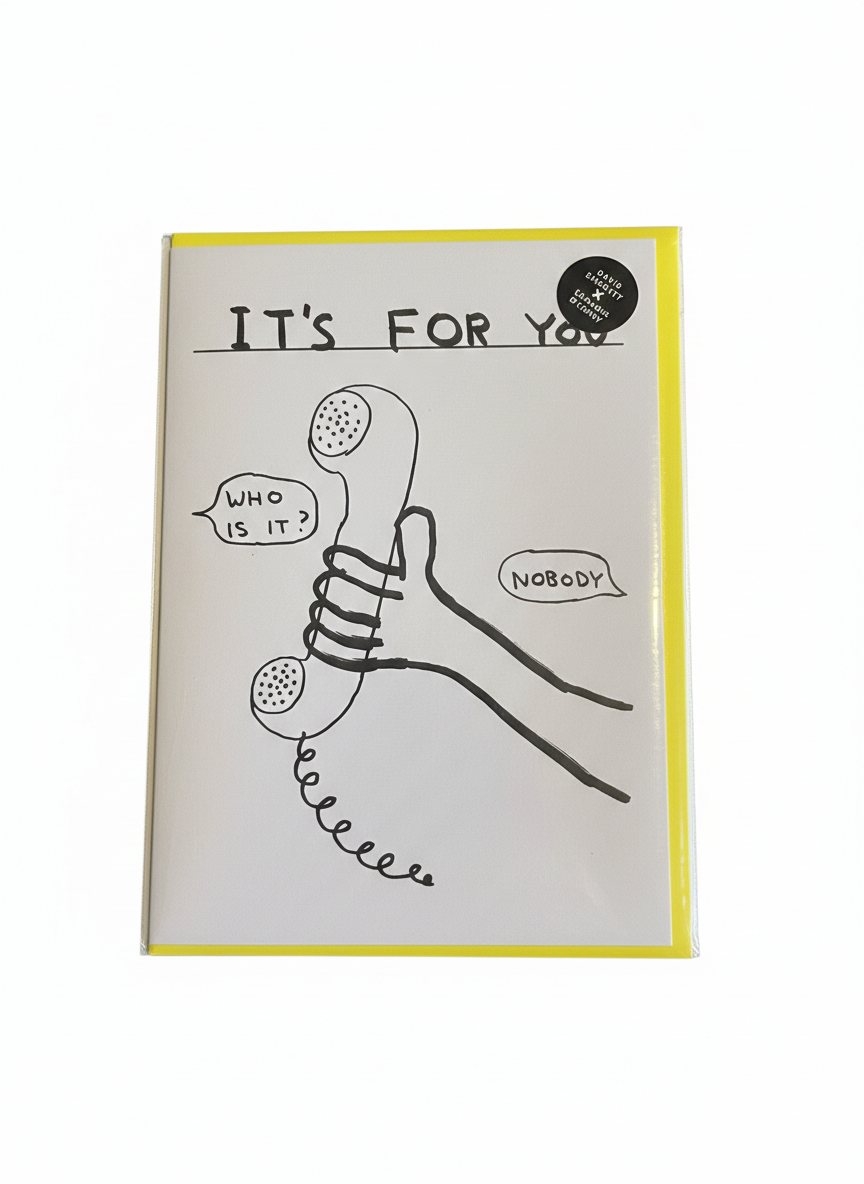 david shrigley greeting card telephone illustration minimalist humorous design blank inside