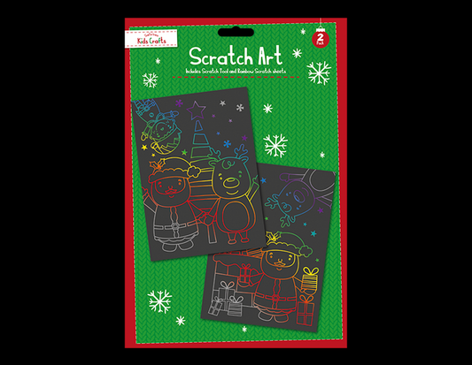 Christmas Scratch Art Set Green Pack