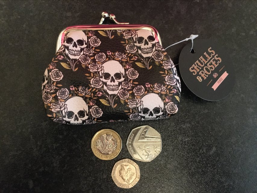 Skull & Roses Tic Tac Purse