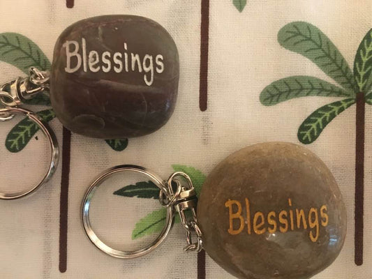 Stone Keyring 'Blessings'