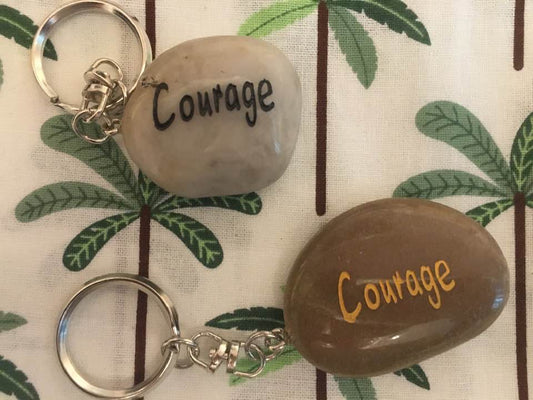 Stone Keyring 'Courage'