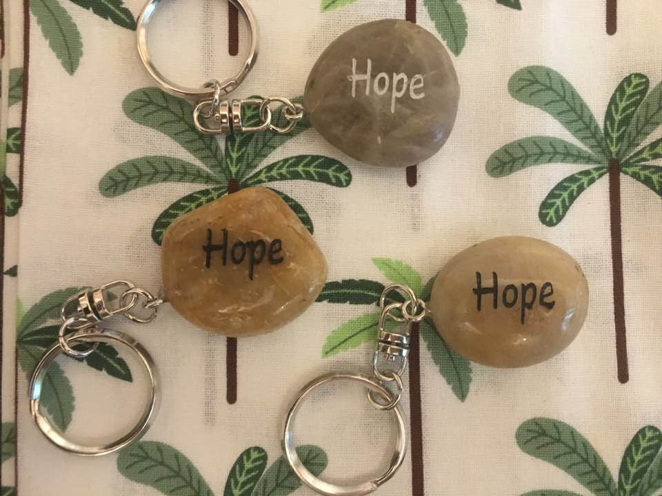 Stone Keyring 'Hope'