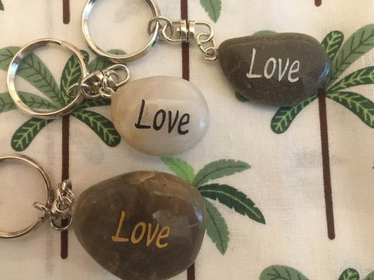 Stone Keyring 'Love'