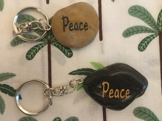 Stone Keyring 'Peace'