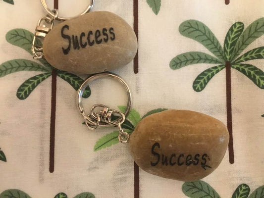 Stone Keyring 'Success'