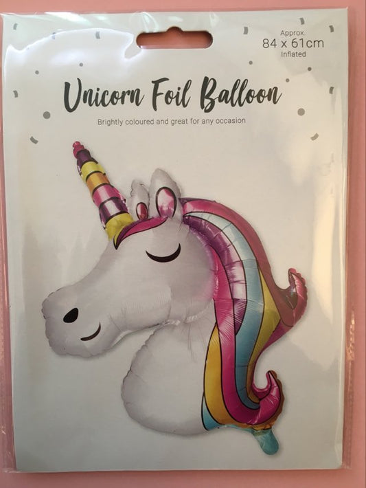 Unicorn Head Balloon (Air Inflating)
