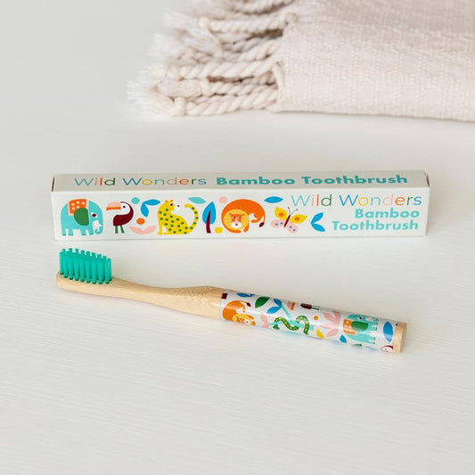 Children's Bamboo Tooth Brush Animals Design