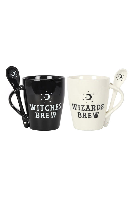 Witches & Wizards Mug Set (Black/White Pair)