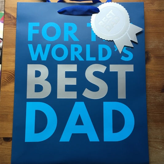 father’s day large gift bag alternative design option for coordinated gifting presentation