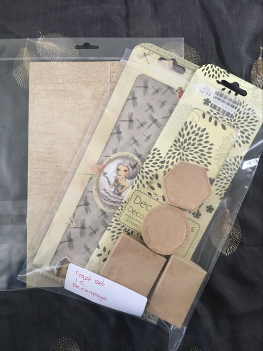 Craft Set 1C Dahlia. Decoupage Papers & Boxes