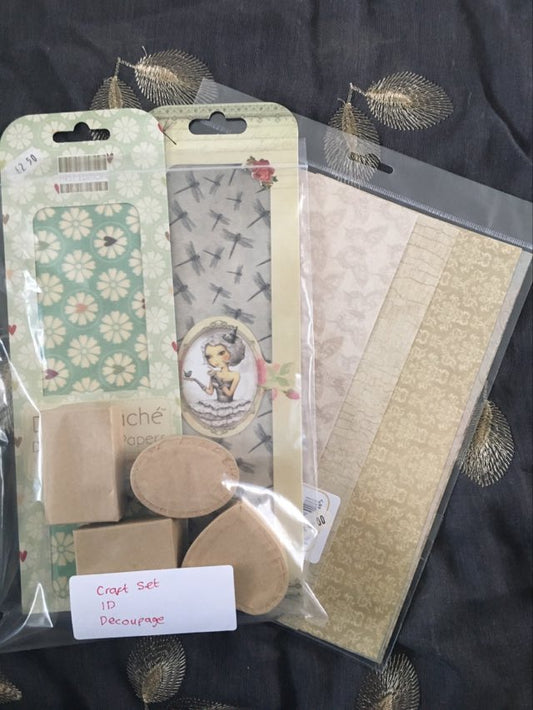 Craft Set 1D. Daisy. Decoupage Papers & Boxes