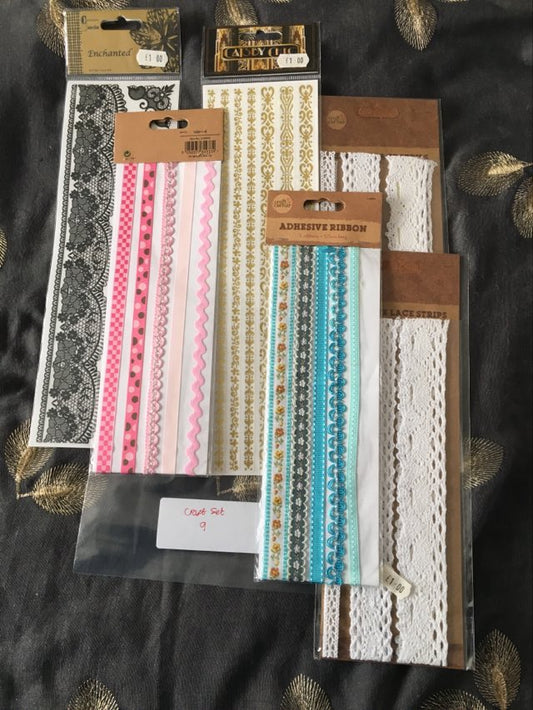 Craft Set 9 Ribbons & Borders