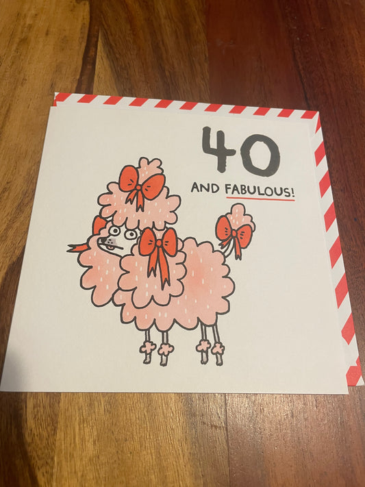 40th Birthday Card