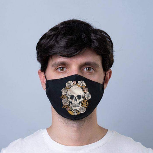 Skulls and Roses Face Covering-Adult